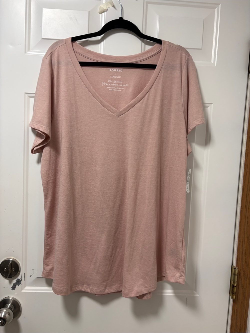 torrid Dusty Rose V-Neck Short Sleeve Tee